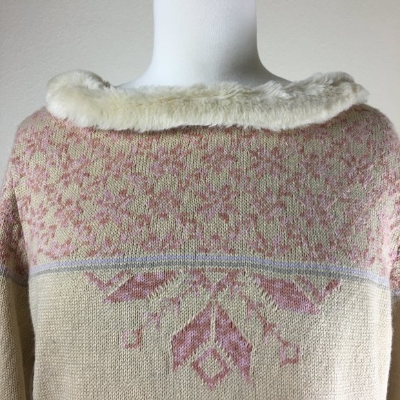 Norton McNautghton Faux Fur Trimmed Sweater - Picture 3 of 5